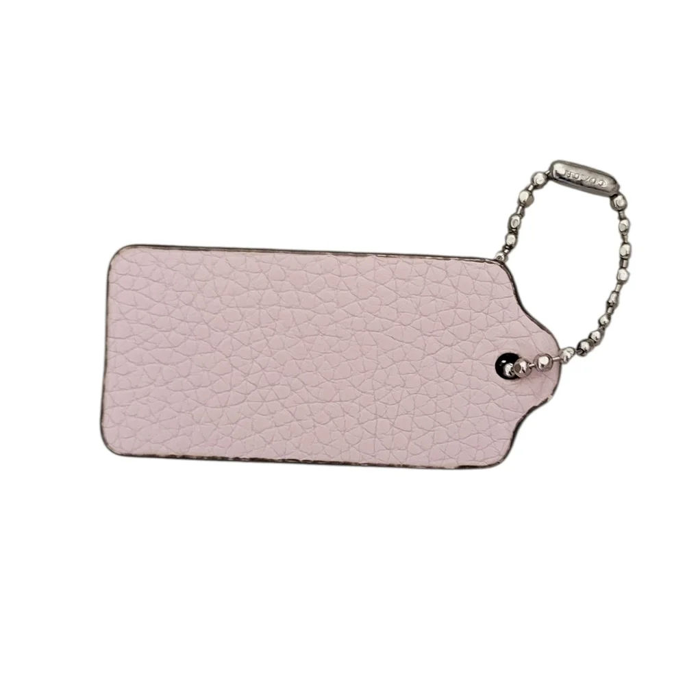 Coach Pink Leather Keychain